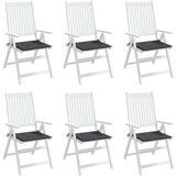 vidaXL jastuci za vrtne stolice 6 kom antracit 50 x 50 x 3 cm tkanina | shoptok.hr