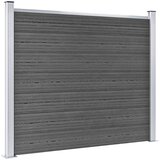 vidaXL Komplet ograjnih panelov WPC 526x146 cm črn | Shoptok.si