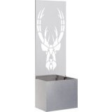 vidaXL Vrtni Sadič s Dekorativnom Pločom Srebrna 50 x 140 cm | shoptok.hr