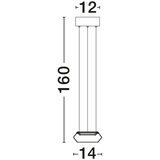 Nova Luce Mat crna staklena LED viseća svjetiljka ø 14 cm Jailyn – | shoptok.hr
