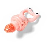 BabyOno Silicone Food Feeder 6m+ duda za hranjenje in grizalo Pink Frog 1 kos | Shoptok.si