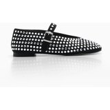 Marjin Women's Helmet and Stone Ballet Flat Shoes Mary Jane Tevila Black | Shoptok.si
