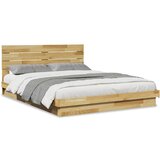Maison Chic Posteljni okvir - Dvoposteljna postelja - Zakonska postelja z vzglavjem brez vzmetnice 135x190 cm, (21692441) | Shoptok.si
