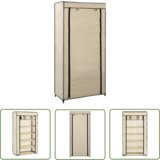 The Living Store Omarica za čevlje s pokrivalom blago 58x28x106 cm krem - Omarica Za Čevlje, (21744502) Cene