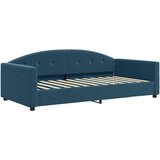  Dnevni krevet na razvlačenje plavi 100 x 200 cm baršunasti | shoptok.hr