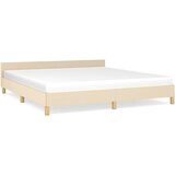 Maison Chic Posteljni okvir - Dvoposteljna postelja - Zakonska postelja brez vzmetnice krem 160x200 cm blago-J3934, (21774359) | Shoptok.si