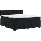 Boxspring krevet s madracem Crna 140 x 190 cm Baršun | shoptok.hr