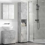 vidaXL Kupaonski ormar Beton siva 37 x 31.5 x 203 cm Konstruirano drvo Cijene