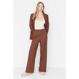 Trendyol brown button detailed trousers Cene