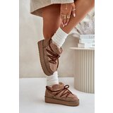Kesi Low platform snow boots with fur D.Franklin brown | shoptok.hr