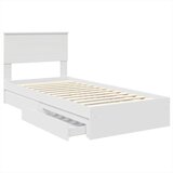  Krevet s od storage Bijelo 75 x 190 cm Konstruirano drvo | shoptok.hr