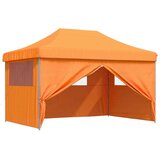vidaXL Zložljivi pop-up šotor za zabave 4 stranice oranžna | Shoptok.si