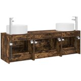  Set namještaja za kupaonicu 3 kom. Dimljeni hrast Smeđa 49,5 x 44,5 x 65,5 cm | Shoptok.si