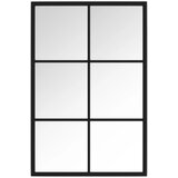  Zidno ogledalo crno 60 x 40 cm metalno | shoptok.hr