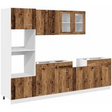  7-dijelni set kuhinjskih ormarića "Lyon" Staro drvo Inženirsko drvo | shoptok.hr