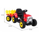 Ramiz 12V električni traktor s prikolico rdeč | Shoptok.si