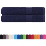 vidaXL Brisače 2 kos modra 100x200 cm 360 g/m² 100% bombaž | Shoptok.si