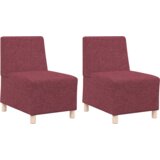 SOFA Stolica Svijetlo Siva 55 cm Tkanina 2 pcs Crvena | shoptok.hr