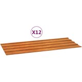 Krovni paneli 12 kom boja hrđe 100 x 44 cm od čelika COR-TEN | shoptok.hr