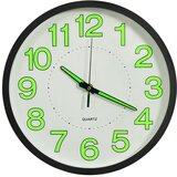 vidaXL Svetleča stenska ura črna 30 cm Cene
