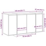  Siva komoda Siva Sonoma Konstruirano drvo 135 x 41 x 75 cm | shoptok.hr
