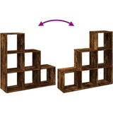 vidaXL Pregrada / regal za knjige 3 razina hrast 99x29x99 cm drveni | shoptok.hr