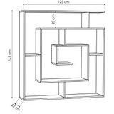 Hanah home polica za knjige, 125x128,6x22cm, zelena | Eponuda.ba