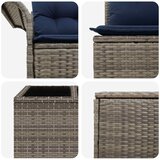  Set sofe 8 kom. Siva i tamnoplava Poli Rattan i čelik | shoptok.hr