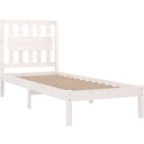  Okvir za krevet od masivne borovine bijeli 100 x 200 cm | shoptok.hr