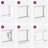  Okno za klet RISOR 60 x 60 cm PVC in steklo Bela, (5000215114) | Shoptok.si