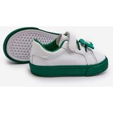 Boto Children's Sneakers Trainers With Bow White-Green Pennyn | Shoptok.si