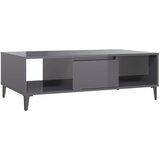 Furnova Klubska mizica visok sijaj siva 103,5x60x35 cm iverna plošča, (21915244) | Shoptok.si