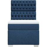  Krevet s oprugama i madracem plavi 100 x 200 cm od tkanine | shoptok.hr