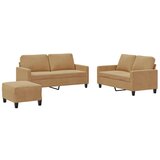 vidaXL 3-dijelni set sofa s jastucima smeđi baršunasti | shoptok.hr