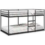 vidaXL Dvoposteljna postelja brez ležišča Black 100x190 cm Steel, (21792739) | Shoptok.si