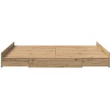  Krevet s ladicama s uzglavljem Umjetnički hrast 150 x 200 cm | shoptok.hr