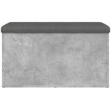  Klupa za pohranu siva boja betona 82x42x45 cm konstruirano drvo | shoptok.hr