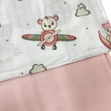 Deksi Group Deksi tetra pelena za bebe Meda na avionu Roze | Eponuda.com