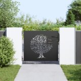  Dvorišna vrata - Vrtna vrata Crna 100 x 100 cm Čelik s praškastim premazom | shoptok.hr