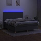  box spring s madracem LED tamnosivi 180x200 cm tkanina | shoptok.hr