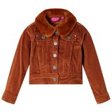 Dječja jakna od samta boje konjaka 140 | shoptok.hr