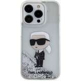 Karl Lagerfeld Originalen ovitek KLHCP15LLNKHCH za iPhone 15 Pro prozorna trda zaščita z bleščicami - NFT Karl Body | Shoptok.si