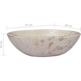 vidaXL Umivalnik krem 53x40x15 cm marmor | Shoptok.si