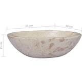 vidaXL Umivaonik krem 53 x 40 x 15 cm mramorni | shoptok.hr