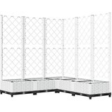 Vrtna sadilica s rešetkom bijela 120 x 120 x 121,5 cm PP | shoptok.hr