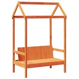vidaXL Dnevna postelja s streho voščeno rjava 80x200 cm trdna borovina | Shoptok.si