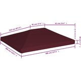  Pokrov za sjenicu 310 g/m² 3 x 4 m bordo | shoptok.hr