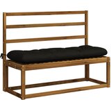  Jastučić za klupu VIANEN 100% poliester Crna 130 x 40 x 12 cm Slike