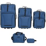  The Living Store Komplet potovalne prtljage 5 kosov modro blago - Komplet Potovalne Prtljage, (21499232) | Shoptok.si