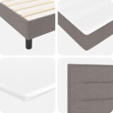 Box Spring Krevet s Madracem Taupe 100x200 cm Tkanina | shoptok.hr